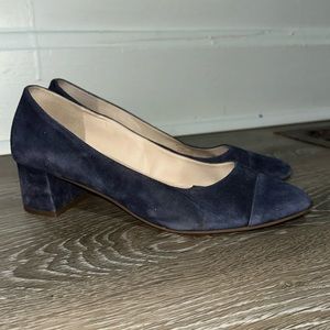 Cole Haan blue suede size 10 2” heels